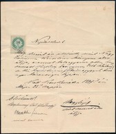 1897 Kecskemét, Házassági Engedély Huszár Főhadnagy Részére, 50 Kr Okmánybélyeggel - Sonstige & Ohne Zuordnung