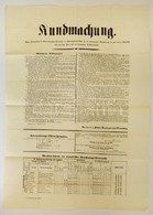 1864 Hirdetmény Katonák Ellátásáról Különböző Településeken (Csepreg, Sárvár, Körmend), Német Nyelven, Jó állapotban, 88 - Sonstige & Ohne Zuordnung