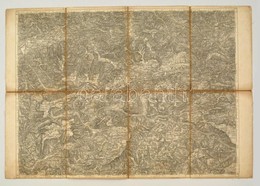 Cca 1880 Eisenerz, Wildalpe Und Aflenz Katonai Térképe, 1:75.000, Vászonra Kasírozva, 39x57 Cm./ Cca 1880 Military Map O - Sonstige & Ohne Zuordnung