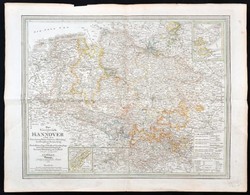 1845 C. F. Weiland: Hannoveri Királyság Térképe. Nagyméretű, Rézmetszet. / Large Map Of Kingdom Of Hannover. Large Etche - Altri & Non Classificati