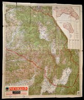 1942 Székelyföld Nagyméretű Térképe, Magyar Királyi Honvéd Térképészeti Intézet, 84x100 Cm - Sonstige & Ohne Zuordnung