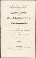 1856 Párizs, Mezőgazdasági áru- és Gépkiállítás Ismertető Füzete, Helyárakkal, Német Nyelven, 42 P. / 1856 Paris, Agricu - Ohne Zuordnung