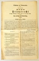 1858 Meghívó Maximilian Füger Von Rechtborn: Das Alte Und Neue Privatrecht Című Jogi Előadására, Német Nyelven, 41,5x26  - Ohne Zuordnung