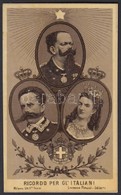 Cca 1900 Az Olasz Királyi Cslaádot ábrázoló Lito Kép / Litho Image Depicting The Italian Royal Family. 9x11 Cm - Non Classificati