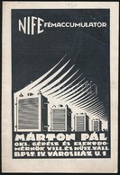 1930 Márton Pál NIFE Fémaccumulator Képes Ismertető Füzet. 16p. - Ohne Zuordnung