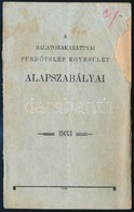 1933 A Balatonakarattyai Fürdőtelep Egyesület Alapszabályai, Borítója Szakadt, 16 P. - Ohne Zuordnung
