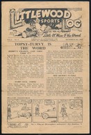 1936 The Littlewood Sports Log, Angol Humoros Sport újság, 4 P. - Sin Clasificación