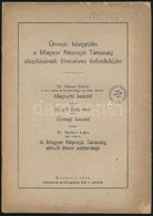 1940 Ünnepi Közgyűlés A Magyar Néprajzi Társaság Alapításának ötvenéves évfordulóján. Dr. Hóman Bálint Megnyitó-, Dr. Gr - Sin Clasificación