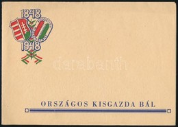 1948 2 Db Meghívó (Országos Kisgazda Bál, Jubileumi Közgazdász Jelmezbál) - Ohne Zuordnung