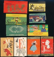 Cca 1960-70 Magyar, Retró Csokoládépapírok, Különböző Méretben, 10db / Chocolate Papers - Ohne Zuordnung