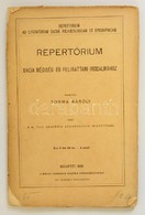Torma Károly: Repetitorium Dacia Régiség és Felirattani Irodalmához. Bp., 1880. MTA. 187p.  Felvágatlan. - Ohne Zuordnung