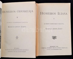 Kemenes (Kempf) József: Homeros Iliasa. Bp., 1902  + UÖ: Homeros Odysseiája. Lampel R. Könyvkereskedése. Korabeli Félvás - Non Classificati