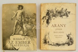 2 Db Zichy Mihály Munkáival Illusztrált Kötet: Madács Imre: Az Ember Tragédiája. Bp., 1960, Magyar Helikon.; Arany János - Ohne Zuordnung