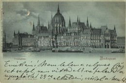 T2/T3 Budapest V. Országház éjjel, Uszályok. G. Rüger és Társa 172. Sz. (EK) - Ohne Zuordnung