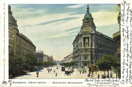 T2/T3 1899 Budapest VI. Váci Körút, Villamos, Földalatti Megállóhely. Walter Haertel Kiadása (kis Szakadás / Small Tear) - Ohne Zuordnung