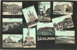 T2/T3 Szolnok, Mozaiklap: Városháza, Református Templom, Vártemplom, Vármegyeház, Kossuth Tér, Piac, Művésztelep, Honvéd - Ohne Zuordnung