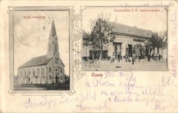 T3 Csene, Cenei; Római Katolikus Templom, Popovchich S. F. Vas üzlete / Church, Shop. Art Nouveau (EB) - Ohne Zuordnung