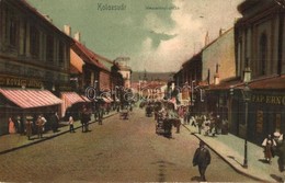 T2/T3 Kolozsvár, Cluj; Wesselényi Utca, Pap Ernő, Kovács József üzletei, Lepage Lajos Kiadása / Street, Shops (EK) - Ohne Zuordnung