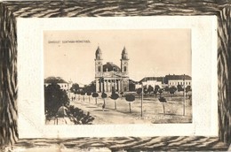 T3 Szatmárnémeti, Satu Mare; Deák Tér, Székesegyház / Square, Cathedral (ragasztónyom / Gluemark) - Ohne Zuordnung