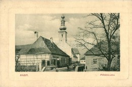 T2/T3 Bazin, Bösing, Bözing, Pezinok; Plébánia Utca, Templom, Brunner Frigyes üzlete. W.L. Bp. 4437. / Street View With  - Ohne Zuordnung