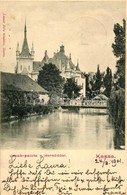 T2 Kassa, Kosice;  Jakab Palota, Hernád; Kiadja László Béla / Palace, River - Ohne Zuordnung
