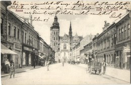 T2 Kassa, Kosice; Deák Ferenc Utca, Brück Tóbiás üzlete, Szódás Kocsi. Varga Bertalan Kiadása / Street View, Shops, Soda - Non Classificati