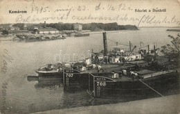 T4 Komárom, Komárno; Duna, Uszályok, Hajó / Ships, Barges (b) - Ohne Zuordnung