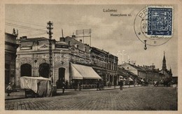 * T2/T3 Losonc, Lucenec; Masaryk Utca, Szüsz Miksa üzlete / Street, Shop (EK) - Ohne Zuordnung