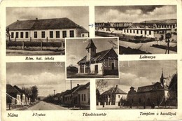 T3/T4 Nána, Párkánynána, Stúrovó; Római Katolikus Iskola, Laktanya, Fő Utca, Tűzoltószertár, Templom, Kastély / School,  - Ohne Zuordnung