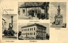 T2/T3 Németszőgyén, Németszőlgyén, Nemecky Seldín; Juhász üzlete, Templom, Hősök Szobra, Községháza / Shop, Church, WWI  - Ohne Zuordnung