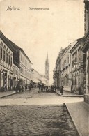 T2/T3 Nyitra, Nitra; Vármegye Utca, üzletek / Street View With Shops  (fl) - Ohne Zuordnung