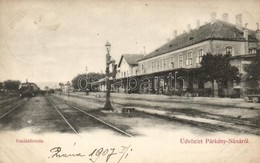 T2/T3 Párkánynána, Párkány-Nána, Stúrovó; Vasútállomás, Kiadja özv. Neumann Gézáné / Railway Station (fl) - Ohne Zuordnung