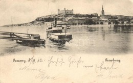 T2/T3 Pozsony, Pressburg, Bratislava;  Vár, Gőzhajó; / Castle, Steamship (EK) - Ohne Zuordnung