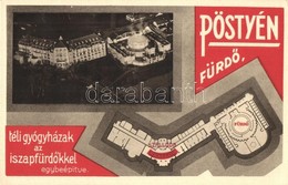 T2 Pöstyénfürdő, Kúpele Piestany; Téli Gyógyházak és Iszapfürdő. Reklámlap / Winter Spas And Mud Spa. Advertisement Card - Ohne Zuordnung