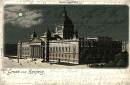 T2/T3 1899 Leipzig, Reichsgericht / Palace Of Justice At Night. Litho (EK) - Non Classificati