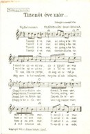 ** T2 1935 Tizenöt éve Már... Felsőszilvási Balya Ibolyka / Hungarian Irredenta Music Sheet - Non Classificati