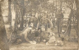 T2/T3 1916 Osztrák-magyar Katonai Híradós Egység, Telefon / WWI K.u.K. Military Signal Corps Soldiers With Telephone. Ph - Ohne Zuordnung