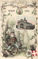 T2 1910 Vienna, Wien; I. Internationale Jagd-Ausstellung, Rotunde / 1st International Hunting Exhibition, Coat Of Arms,  - Ohne Zuordnung