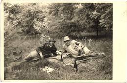 ** T2 Hunters With Guns And Beer. Photo - Unclassified