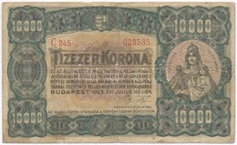 1923. 10.000K Nyomdahely Jelölés Nélkül T:III,III- Fo. 
Adamo K42/2 - Non Classificati