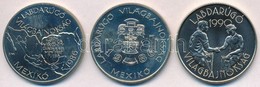 1985. 100Ft Cu-Ni-Zn 'Labdarúgó Világbajnokság Mexikó' (2xklf) + 1989. 100Ft Alpakka 'Labdarúgó Világbajnokság - Kézfogá - Ohne Zuordnung