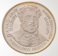 Fritz Mihály (1947-) 1988. 'MÉE - Pesti árvíz / Wesselényi Miklós' Ag Emlékérem (35,56g/0.835/42,5mm) T:1-(PP) - Ohne Zuordnung