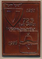 1986. '725 éves Város Sátoraljaújhely - 1261-1986' Mázas Kerámia Plakett (103x142mm) T:1-,2 - Ohne Zuordnung