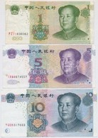 Kína 1999. 1Y + 2005. 5Y + 10Y T:III
China 1999. 1 Yuan + 2005. 5 Yuan + 10 Yuan C:F - Non Classificati