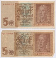 Német Harmadik Birodalom 1942. 5M (2x) T:III
German Third Reich 1942. 5 Mark (2x) C:F - Non Classificati