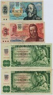 Szlovákia 1993. (1961) 100K (2x) + (1987) 50K + (1988) 20K Mindegyik Szlovák Bélyeggel T:III,III-
Slovakia 1993. (1961)  - Ohne Zuordnung