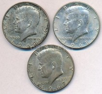 Amerikai Egyesült Államok 1967. 1/2$ Ag + 1968D 1/2$ Ag 'Kennedy' (2x) T:1-,2 Patina
USA 1967. 1/2 Dollar Ag + 1968D 1/2 - Ohne Zuordnung