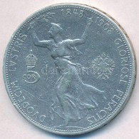 Ausztria 1908. 5K Ag 'Ferenc József - Jubileum' T:2-,3 Austria 1908. 5 Corona Ag 'Franz Joseph - Jubilee' C:VF,F Krause  - Non Classificati