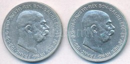 Ausztria 1913-1914. 1K Ag 'Ferenc József' (2x) T:1-,2
Austria 1913-1914. 1 Corona 'Franz Joseph' (2x)  C:AU,XF
Krause KM - Non Classificati