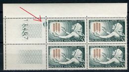 France - N° 1379, Variété Tache D'imprimerie Affectant Une Valeur Dans Un Bloc De 4  Neufs Luxe - Ref V322 - Unused Stamps